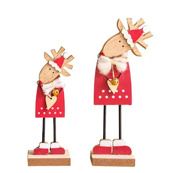 

Wryneck Elk Desktop Wooden Christmas Desk Adornments Christmas Gift Table Large Small