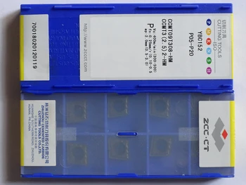 

10pc ZCC carbide insert CCMT09T308 -HM YBC152 CCMT09 CCMT turning tool inserts CCMT09T308-HM for medium of steel