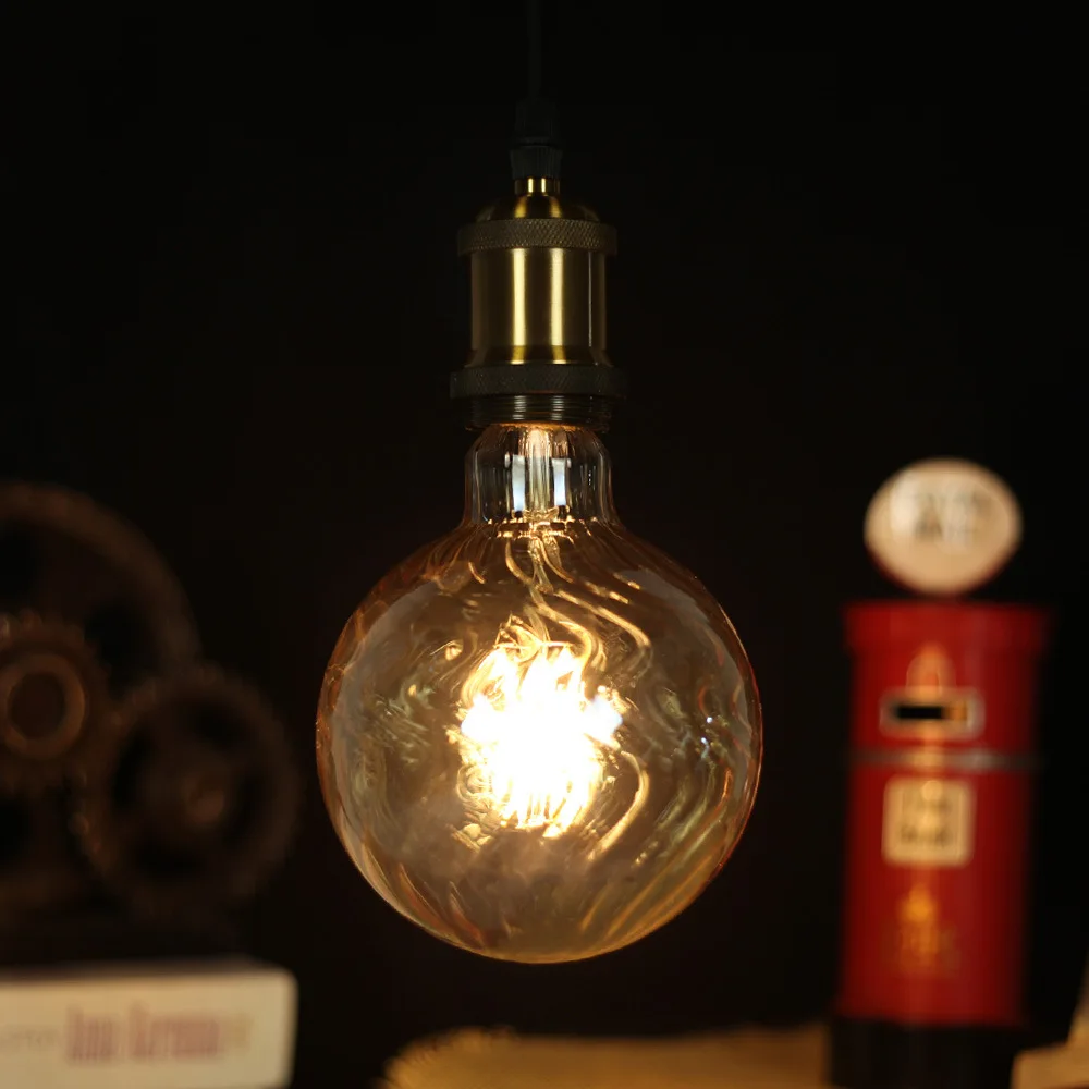 

E27 Edison Bulb G125 Vortex Pattern Chandelier LED Vintage Creative Cool Decorative Light Bulb 220V 4W