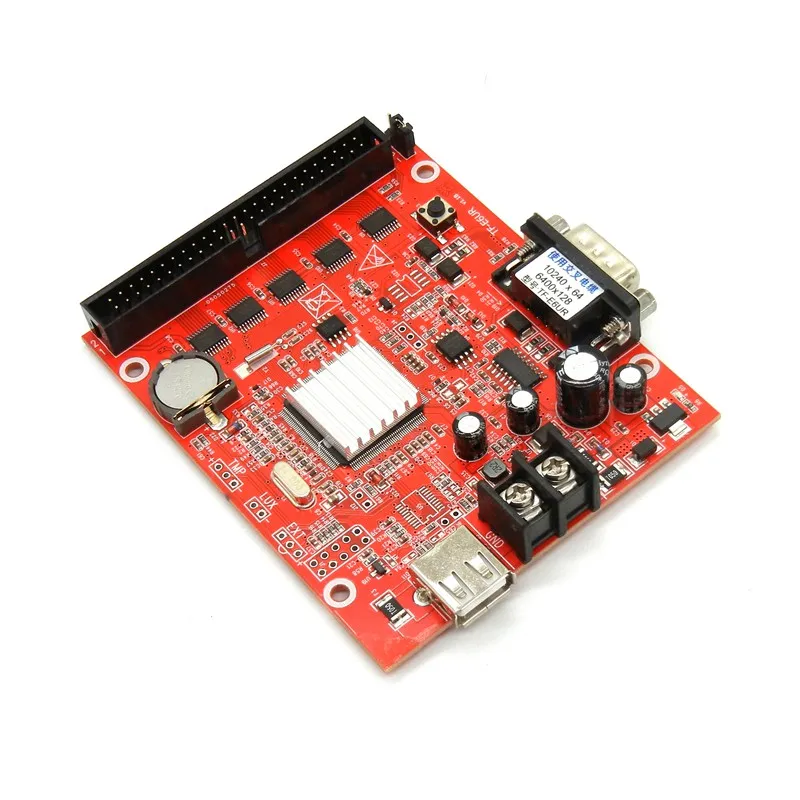 TF-E6UR большой площади RS232 и USB связи 1024*256 пикселей один и двойной цвет светодиодный контроллер карты