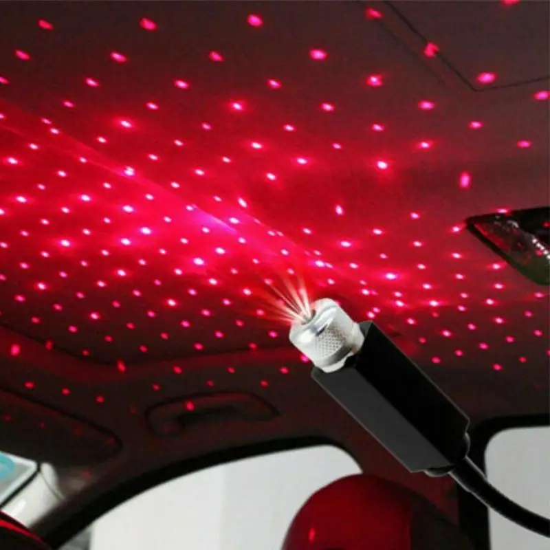 Прочный 12 В постоянного тока 3 Вт Автомобильный светодиодный атмосферный светильник декоративный окружающий Звездный проектор красного цвета интерьерный сценический атмосферный светильник