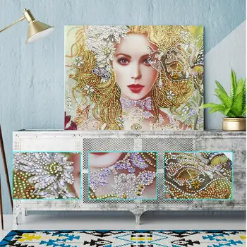 

5D diamond painting DIY special-shaped crystal diamond embroidery kit cartoon girl home decoration crafts ornaments hanging pain