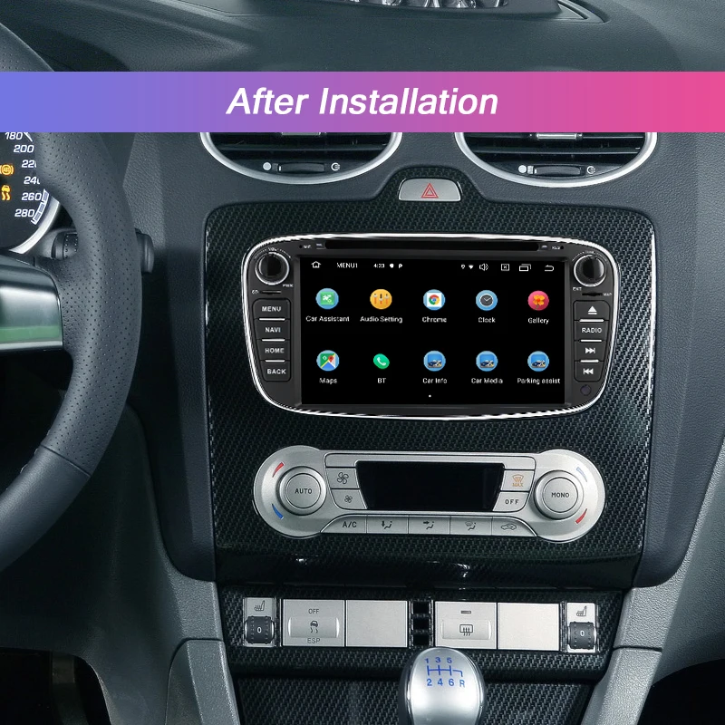 Perfect AUTOTOP 7" 2 Din Android 9.0 Car DVD Player for FORD/Focus/S-MAX/Mondeo/C-MAX/Galaxy with Radio RDS GPS Navigation 4G Wifi DVD 4