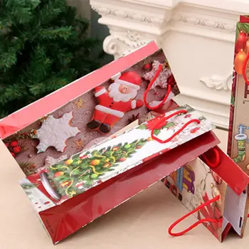 

12pcs Christmas Paper Wine Bottle Gift Bags Reusable Present Packaging Pouch New 67JB