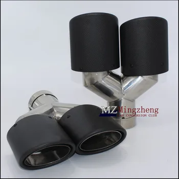 

Car exhaust pipe Y Model A.K Carbon Exhausts Dual End Tips for BMW BENZ AUDI VW Exhaust Dual Muffler Pipes Tail Tips