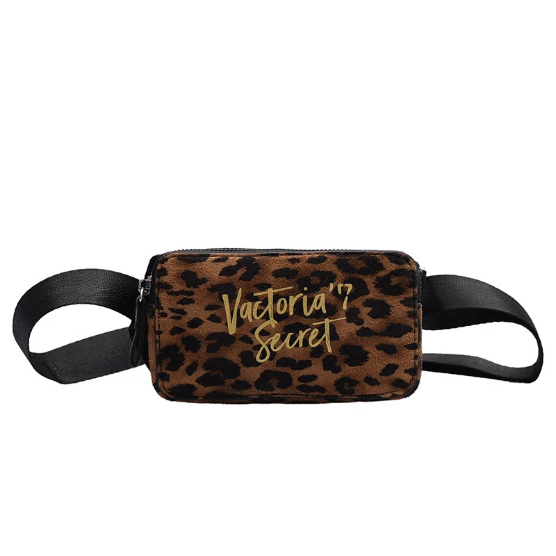Brown Waist pack Женская поясная сумка, модная шерстяная Женская поясная сумка с буквенным принтом, повседневная леопардовая нагрудная сумка, новая женская сумка через плечо - Цвет: Brown Waist pack