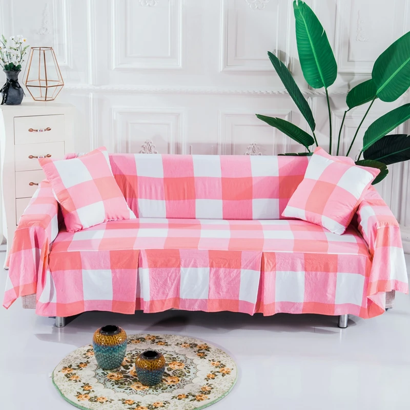 

Four Seasons Universal Washed Cotton Sofa Cover Home Decoration Couch Covers for Sofas Sectional Sofa Cover for1/2/3/4 Seaters