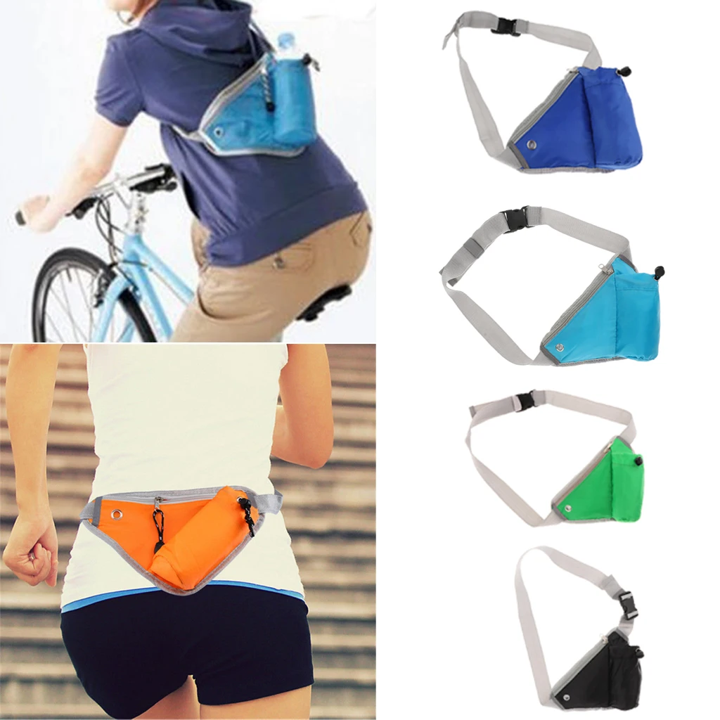 Multi-use Sports Running Triangle Waist Bag Bum Fanny Pack Hiking Cycling Jogging Belt Water Bottle Pocket Shoulder Chest Bag