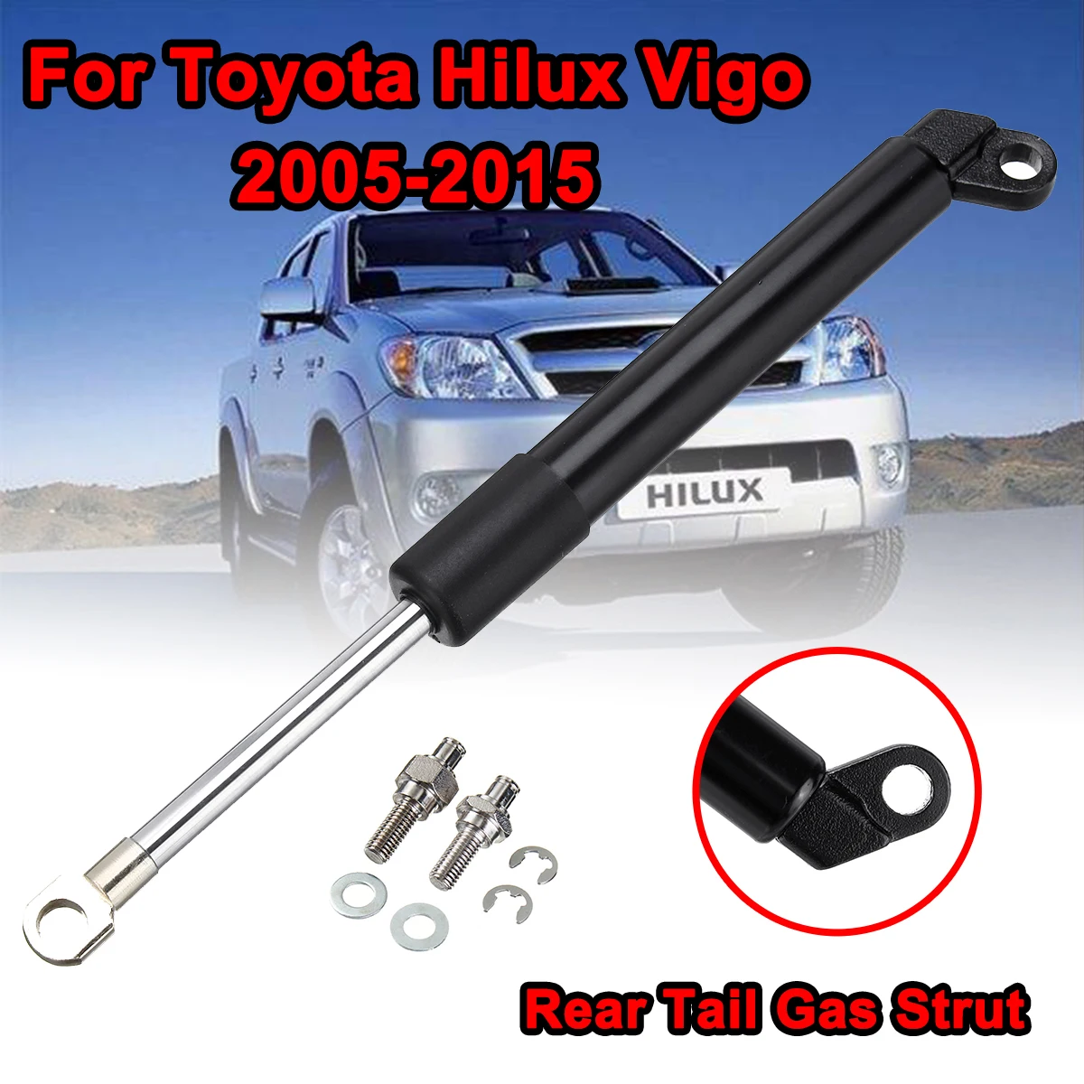  1Set Rear Trunk Tail Lift Supports Gas Strut Rod Arm Shocks Strut Bars Damper For Toyota Hilux Vigo