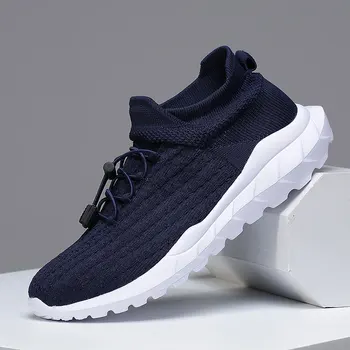 

Mens Shoes Casual Outdoor Trainers Breathable Comfortable Sneakers Men Knitted Loafers Walking Shoes