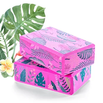 

Yoga Block Brick EVA Leaf Pattern Yoga Block Foam Block for Yoga Fitness Pilates Body Shaping