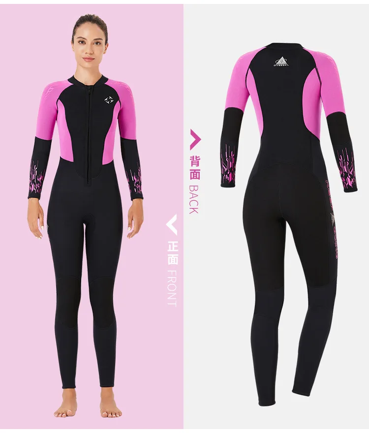 Men Full-body Wetsuit 1.5MM Neoprene Wetsuit One-piece Warm Wetsuit Sunscreen Female Snorkeling Surfing Water Sports Wetsuit