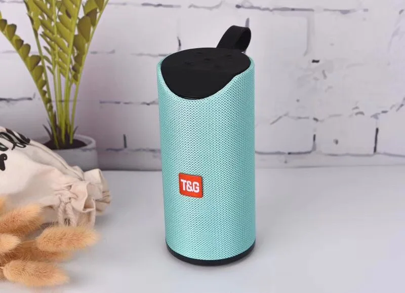 TG Bluetooth динамик портативный Открытый громкий динамик беспроводной мини Колонка 3D 10 Вт стерео музыка объемный Поддержка FM TF карта бас-бокс - Цвет: Зеленая трава