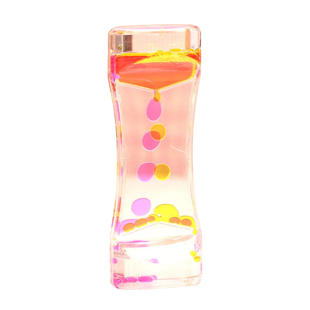 Double Colors Oil Hourglass Liquid Timer Floating Motion Flip Over Tracking Bubbles Sand Watch Timer Kids Living Room Desk Decor 