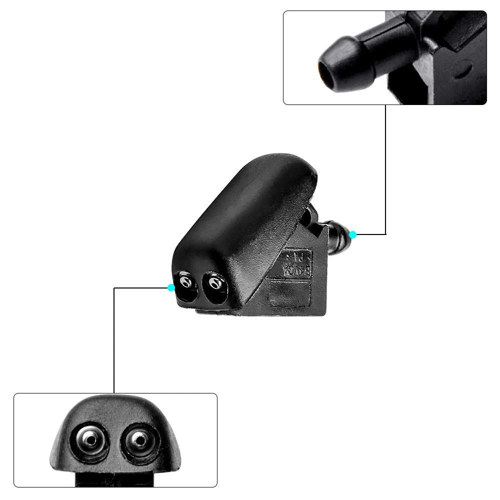 Форсунки для мытья лобового стекла Partsworld 2 шт. MINI Cooper R50/R52/R53 заменяют OEM 61667146377