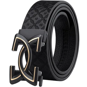 

WILLIAMPOLO New 2020 Genuine leather Belt Men Luxury Brand Designer Marvel Top Quality Strap Male Metal Automatic Buckle