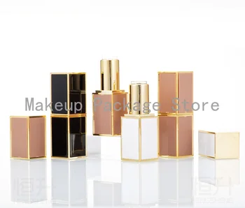 

5/10/30/50pcs Empty 12.1mm Square Radium Lipstick Tube Phnom Penh Metal Lipstick Tube DIY Homemade Lip Balm Container packaging