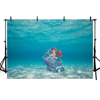 

TAIBO Vinyl Background Photography Seabed Mermaid and Various Fish Background Children Party Photo Studio Backdrop Photocall