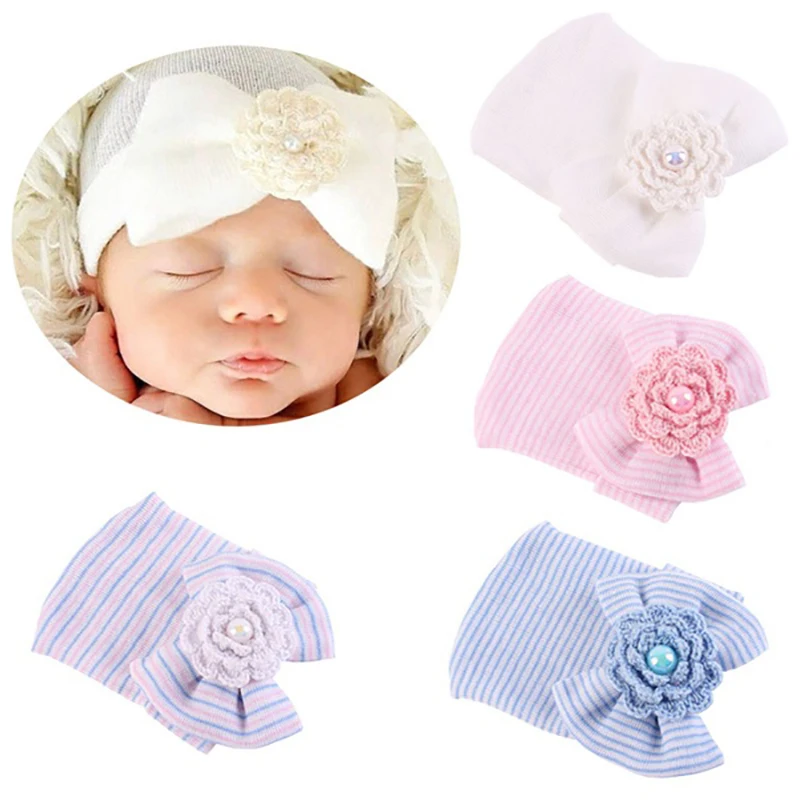

Baby Girl Hat With Bow Knot Infant Beanie Solid Big Bowknot Cap For Girls Kid Hats Newborn Baby Cap Accessories
