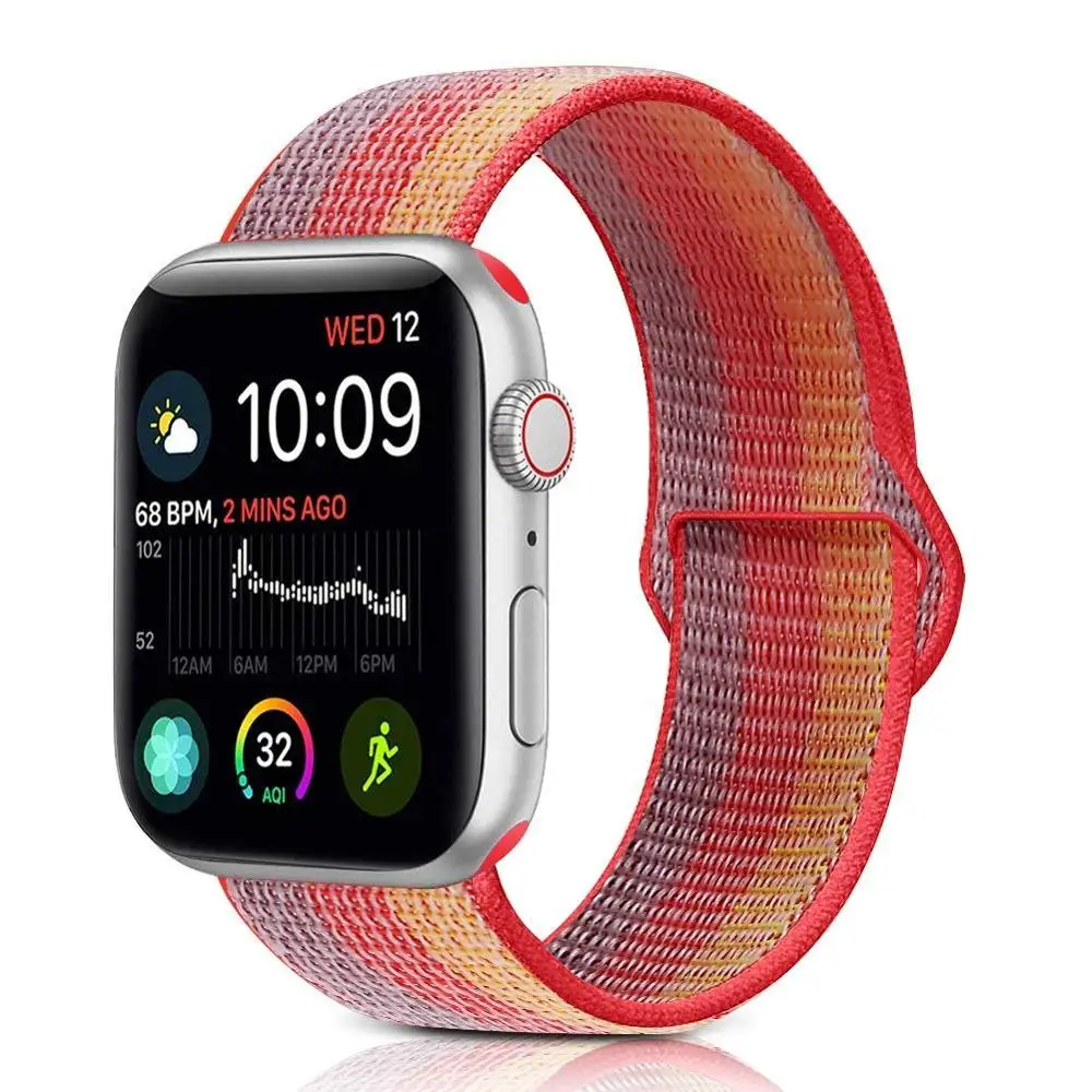 Спортивный нейлоновый ремешок для apple watch band 4 3 44 мм 40 мм ремешки для часов iwatch 42 мм 38 мм сменный Браслет для apple watch аксессуары