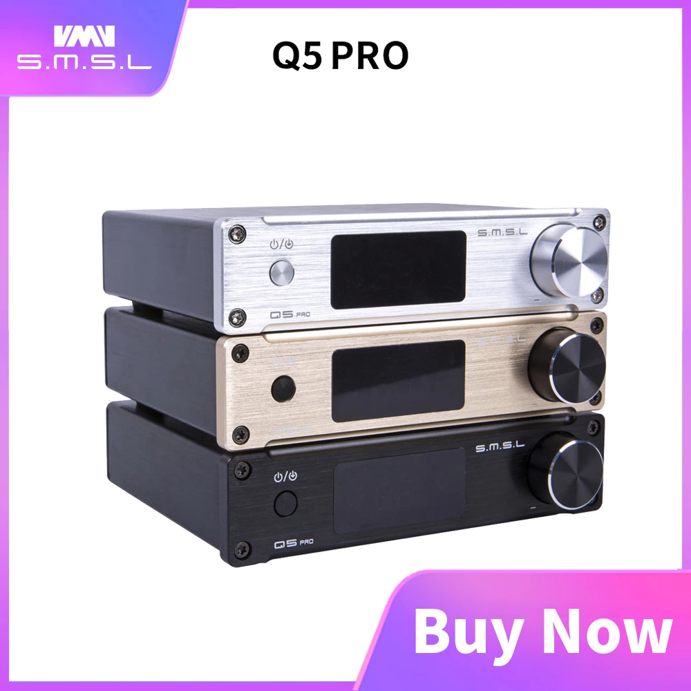 SMSL Q5 Pro High Quality HiFi 2.0 Pure Digital Home Audio Amplifier Optical/Coaxial/USB/ input Remote Control