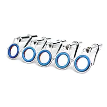 5Pcs Fishing Guide Ring Tip Eye Top Durable Tackle Repair Kits Fishing Rod Ceramic Rings Stainless Steel Parts Circle Pesca