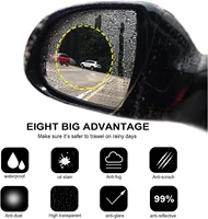 2 Pcs Car Rainproof Film Car Car Rearview Mirror protective Rain proof Anti fog Waterproof Film Membrane Car Sticker Accessories 4