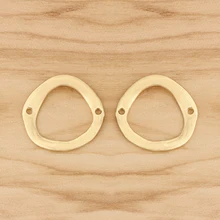 

10 Pieces Gold Tone Open Geometric Irregular Round Connector Charms Pendants for DIY Earrings Bracelet Jewellery Making