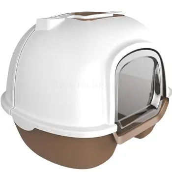 

Cat Sand Pot Back Covered Fully Closed Cat Toilet To Prevent Splashing And Deodorize Cat Dung Pot Cat Sand Pot