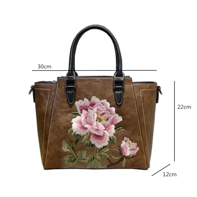 MOTAORA Retro Women Shoulder Bag 2022 New Leather Top-handle Bags Female Embroidery Elegant Large Capacity Crossbody Bag Ladies 6