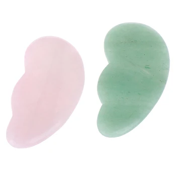 

1pc Manual Natural Jade Stone Facial Spa Guasha Board Skin Care Body Massage Tool