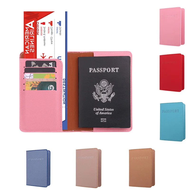 Pu Leather Passport Covers Travel Accessories Women Passport Holder