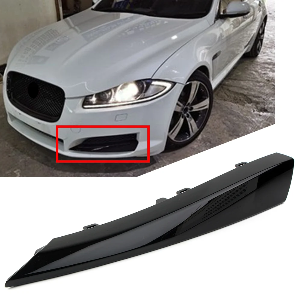 

Left Front Bumper Side Grille Insert Cover Decorative Trim For Jaguar XF 2012 2013 2014 2015 Black ABS Plastic Car Accessories