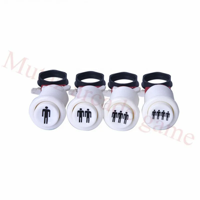 

10pcs/Durable DIY arcade game machine accessories 33mm American style 1P/2P/3P/4 players plastic arcade start push button