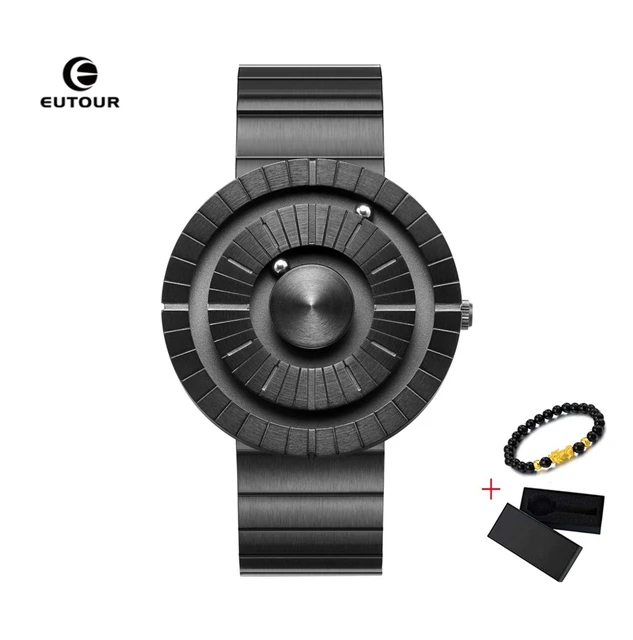 EUTOUR-reloj magnético de silicona para hombre, cronógrafo de lujo, a la  moda, de cuarzo, bola magnética azul, resistente al agua, envío directo -  AliExpress