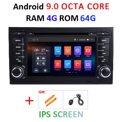 9.0 4G 64G IPS DSP ips Android 9,0 4G 64G Автомобильный gps для Audi A4 B6 B7 S4 B7 B6 RS4 B7 SEAT Exeo dvd-плеер радио ips экран wifi BT CARPLAY PC - Цвет: 9.0 4G 64G IPS