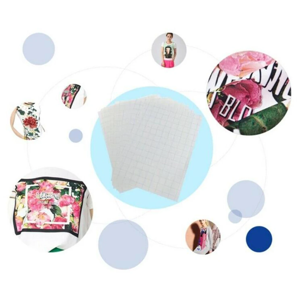20Pcs Printable Heat Transfer Paper Vinyl Sheet Film for Iron On T Shirts Cotton