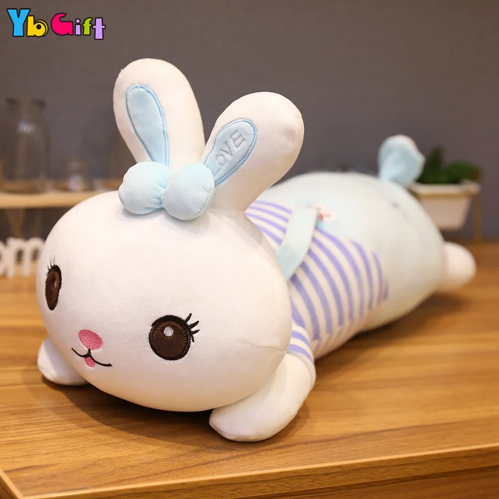 Kawaii Gaint плюшевый кролик игрушка мягкая длинная Bonny кролики Подушка Розовые декоративные подушки с изображением животных детские игрушки подарки на год - Цвет: blue