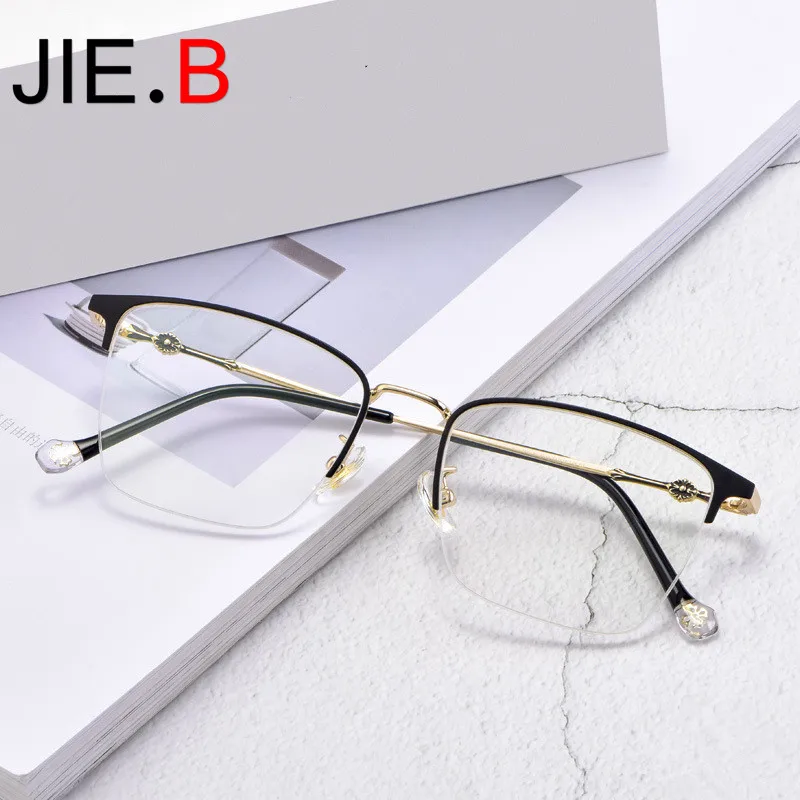 JIE.B Pure Titanium Frame Retro Half β Ultralight Fashion Optical Glasses | Аксессуары для одежды