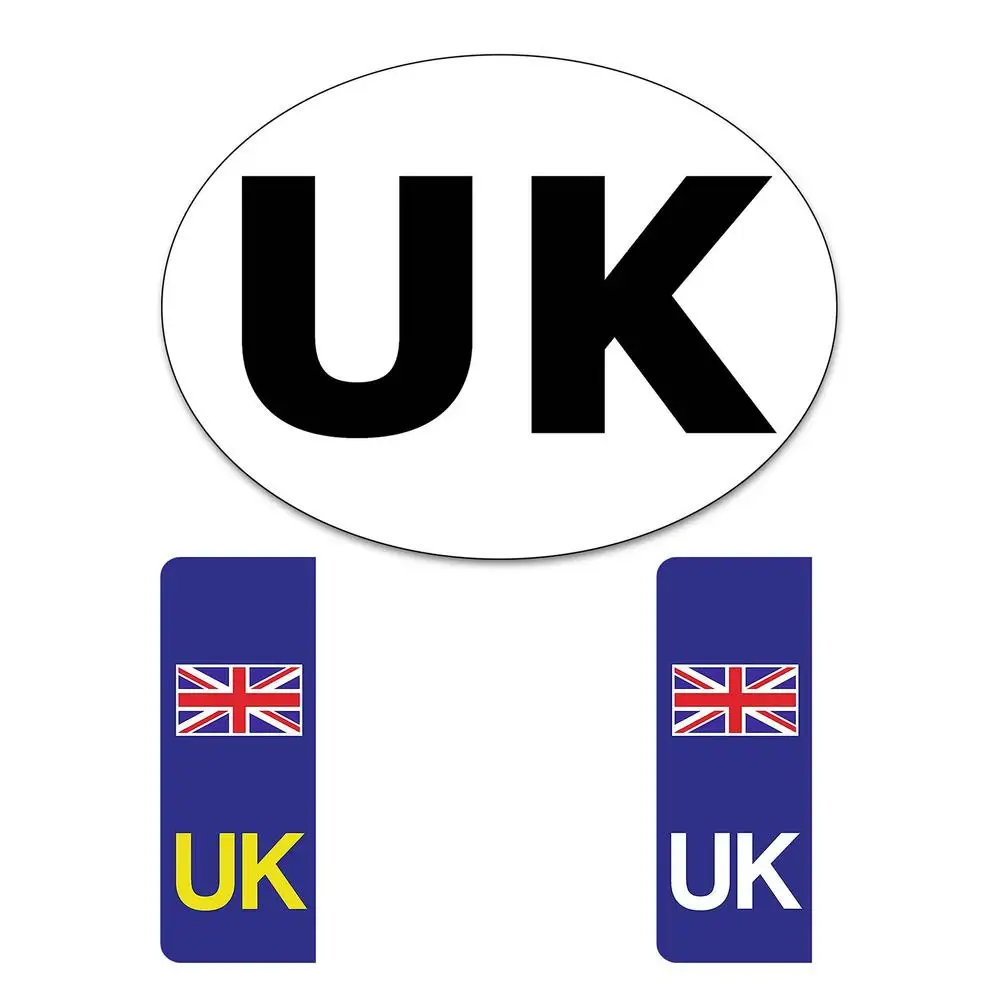 Self Adhesive UK Car Stickers Durable Vinyl Sticker Number Plate Decal