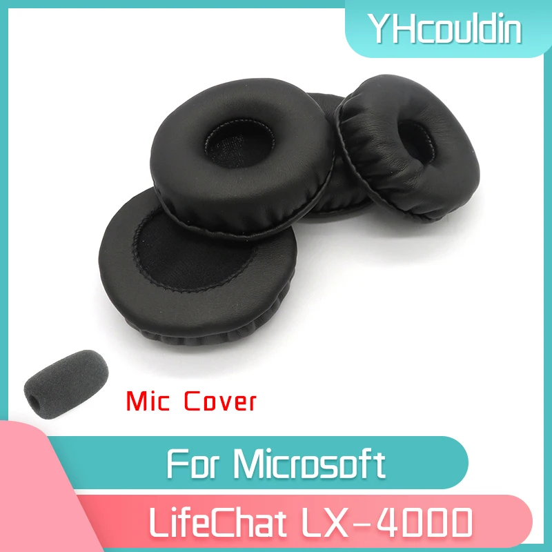 

YHcouldin Earpads For Microsoft LifeChat LX-4000 LX4000 Headphone Mic Cover Accessaries Replacement Wrinkled Leather