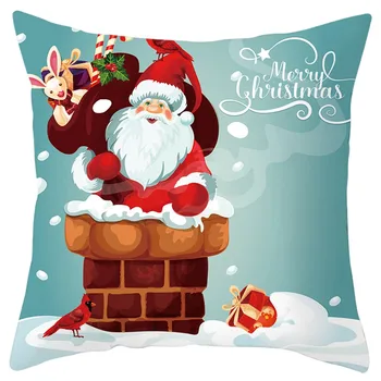 

Christmas Cushion Cover Sofa Cushion Pillow Cases Santa Claus Pillowcase Home Decorative Car Throw Pillowcase Decoration Sep 14t