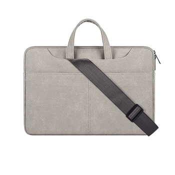 

Laptop Bag Within 15.6in Laptop,Anti-scratch Shock-proof Waterproof PU Leather Handbag PC Tablet Case Cover for Dell Xiaomi HP