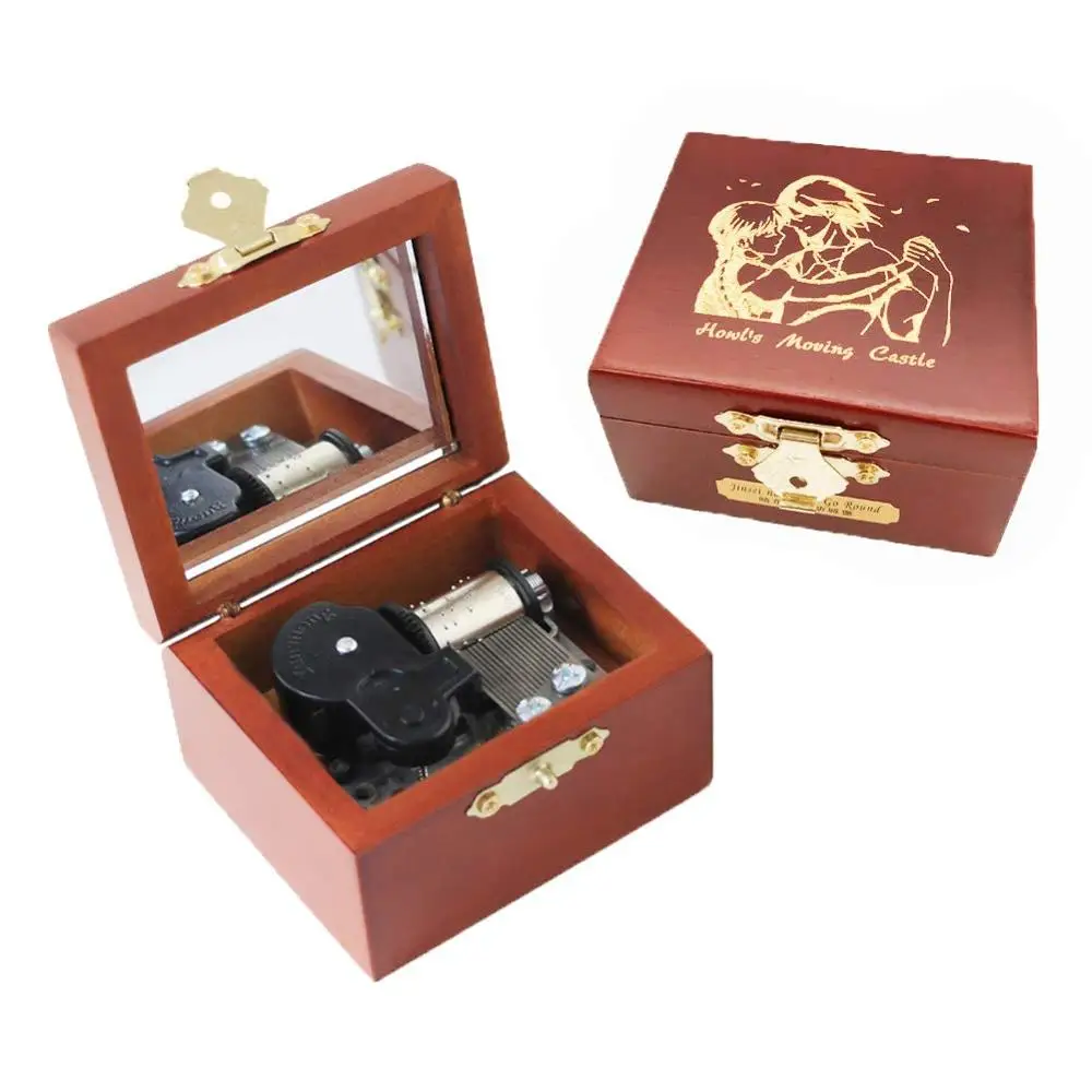 Howl-s-Moving-Castle-Music-Box-Carved-Wood-Musical-Box-Wind-Up-Gold