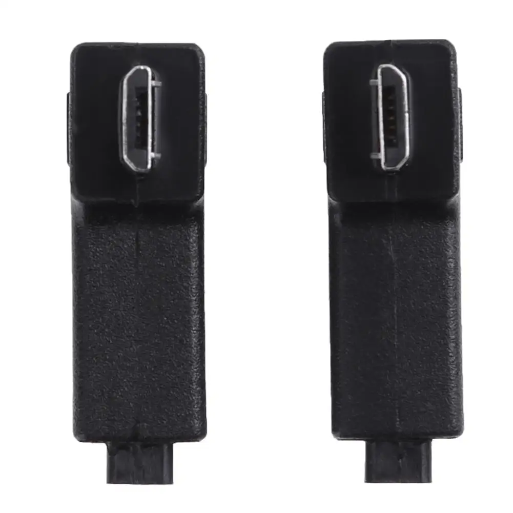 2pcs Micro USB 90 Degree Adapter - Female to Male Connector with Left + Right Angle Description Image.This Product Can Be Found With The Tag Names Adapter, Computer Cables Connecting, Computer Peripherals, PC Hardware Cables Adapters