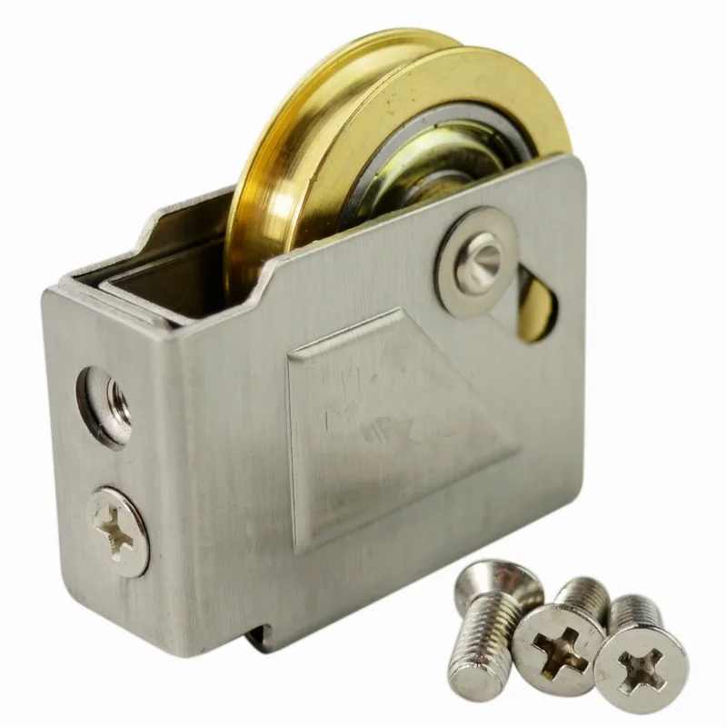 

2pc Aluminium Window Rollers Stainless Steel Door Window Pure copper Wheels Roller Pulley ball bearing Hardware Fittings 73-type