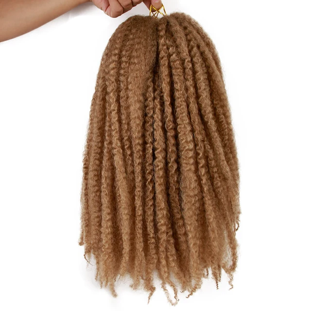 Black Star Hair Marley Hair for Twists Afro Kinky Twist Crochet Hair 18 Inch Ombre Synthetic Kanekalon Braiding Hair Extensions #27
