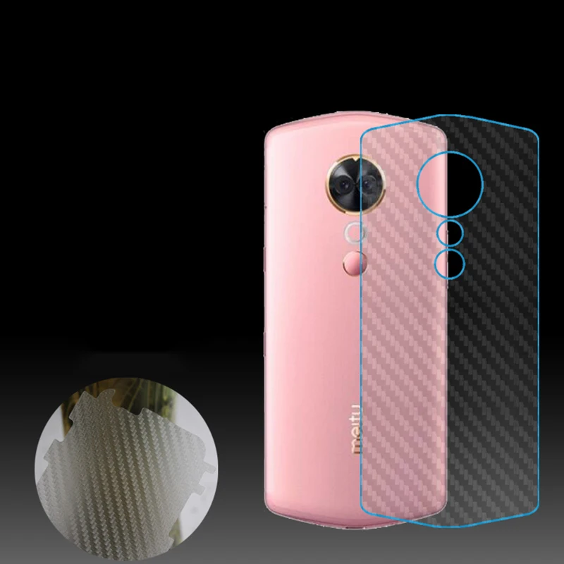 

3D Full Cover Carbon Fiber Back Film For MeiTu T9 T8 T8S M8 M8S V6 Rear Screen Protector Soft Ultra thin Sticker Protective Film