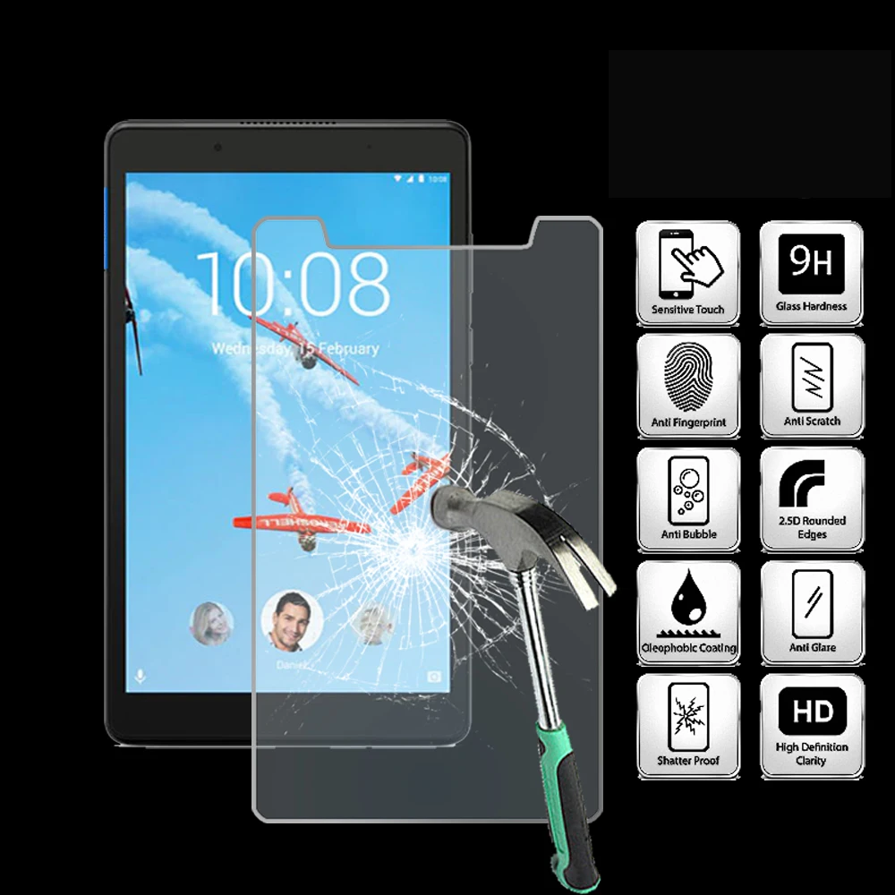 

For Lenovo Tab E8 Tablet Ultra Clear Tempered Glass Screen Protector Anti Fingerprint Proective Film
