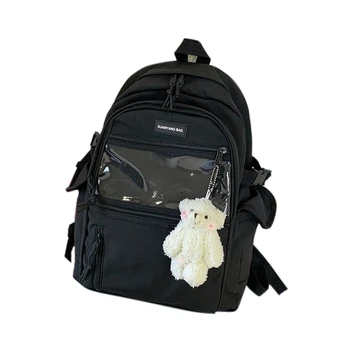 

Korean Style College Style Creative Funny Personality Cute Cartoon Transparent Card Badge Doll Backpack